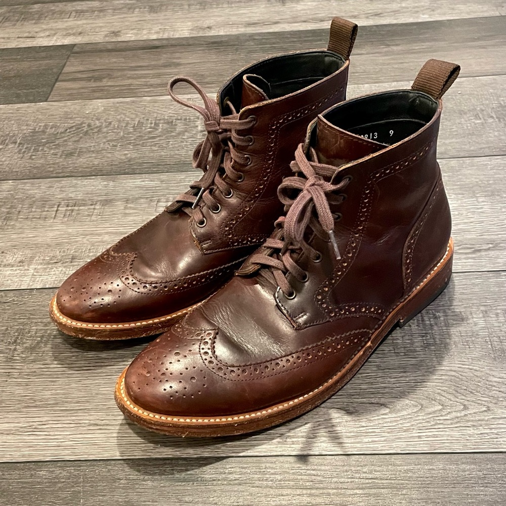 Thursday Boot Company Mens Wingtip Leather Boots Size  10.5